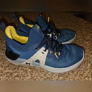 Under Armour Project Rock 4 IV Deep Sea/Breaker Blue 10.5 shoes